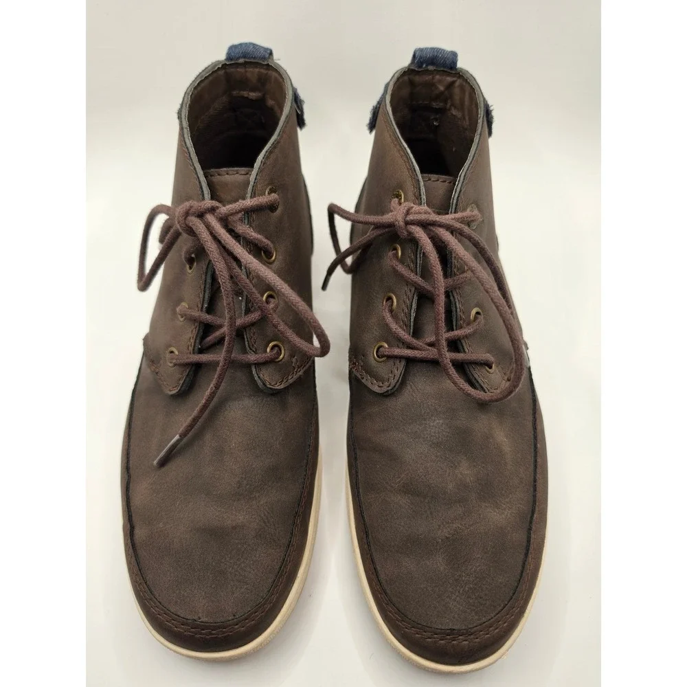 Bass Mens 71328801B Chukka Boots Brown Synthetic Lace Up Mid Top Shoes Size 9.5